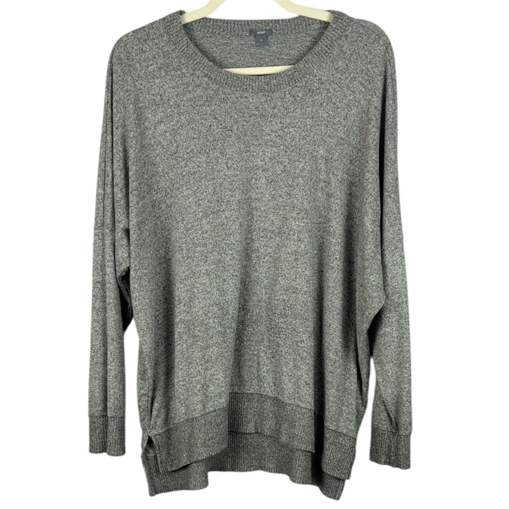 Aerie American Eagle Heathered Grey Oversized Crewneck Sweater - Size Medium